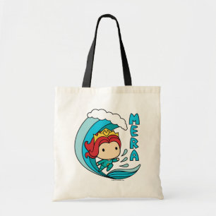 Aquaman   Chibi Mera Riding Wave Graphic Tote Bag