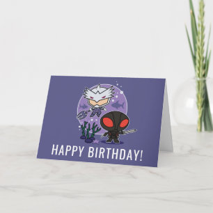 Aquaman Chibi Orm & Black Manta Undersea Graphic Card