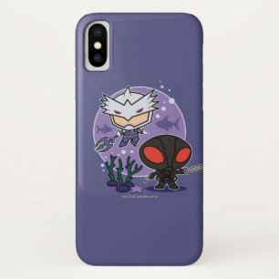 Aquaman   Chibi Orm & Black Manta Undersea Graphic iPhone X Case