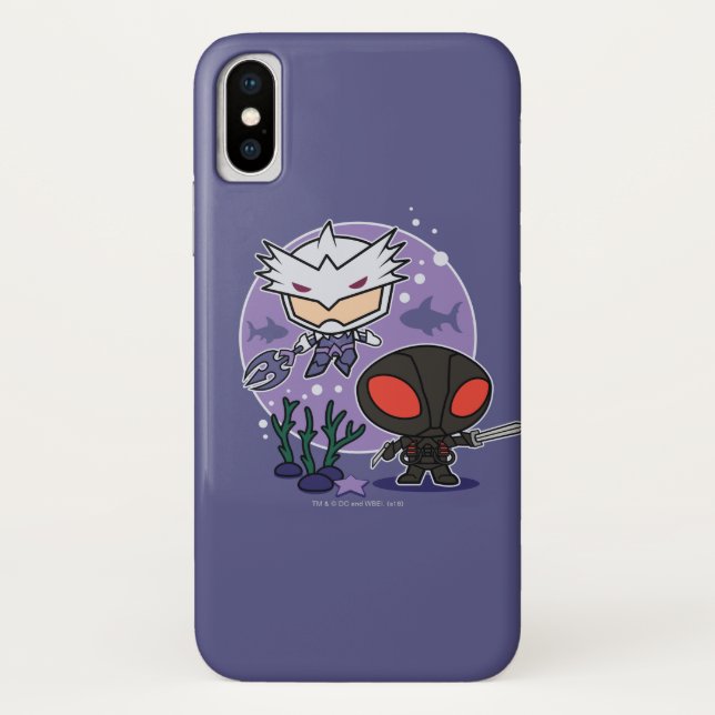 Aquaman | Chibi Orm & Black Manta Undersea Graphic Case-Mate iPhone Case (Back)