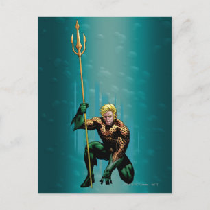 Aquaman Crouching Postcard