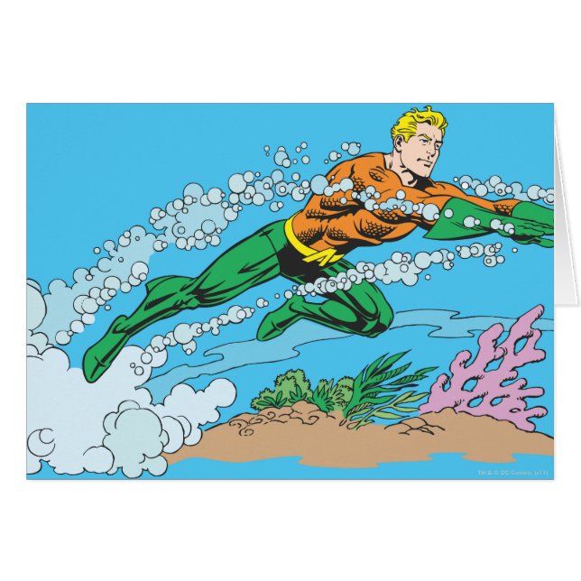 Aquaman Dashes Thru Water (Front Horizontal)