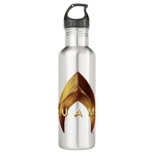 Aquaman   Golden Aquaman Logo 710 Ml Water Bottle