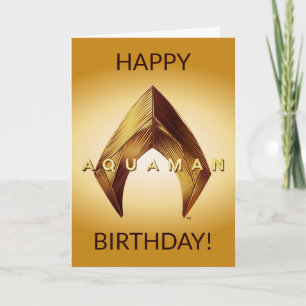 Aquaman Golden Aquaman Logo Card