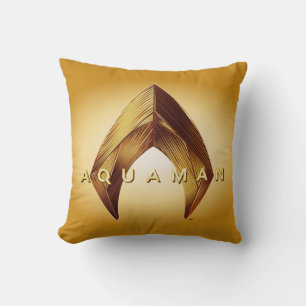 Aquaman Golden Aquaman Logo Cushion