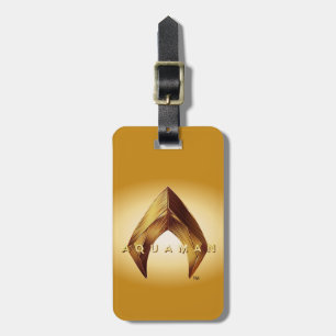Aquaman   Golden Aquaman Logo Luggage Tag