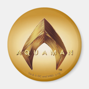 Aquaman   Golden Aquaman Logo Magnet