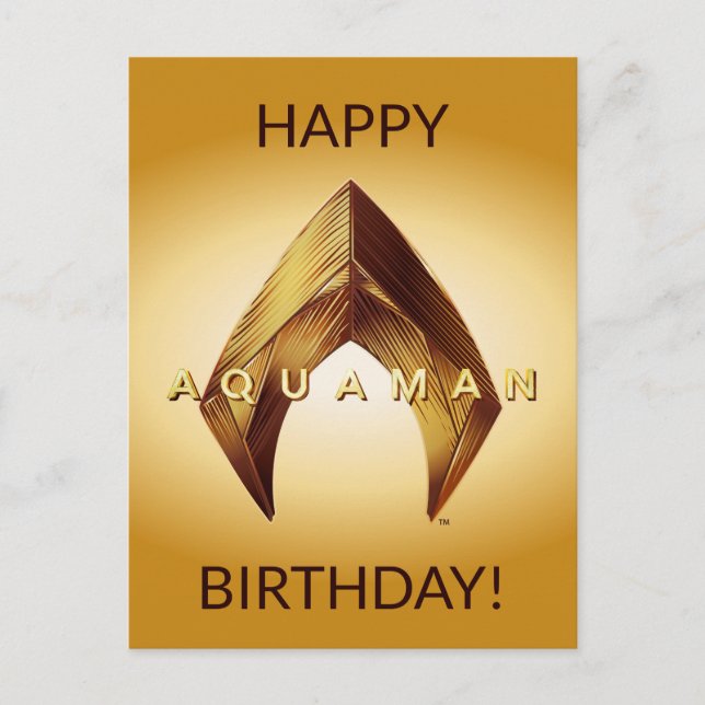 Aquaman | Golden Aquaman Logo Postcard (Front)