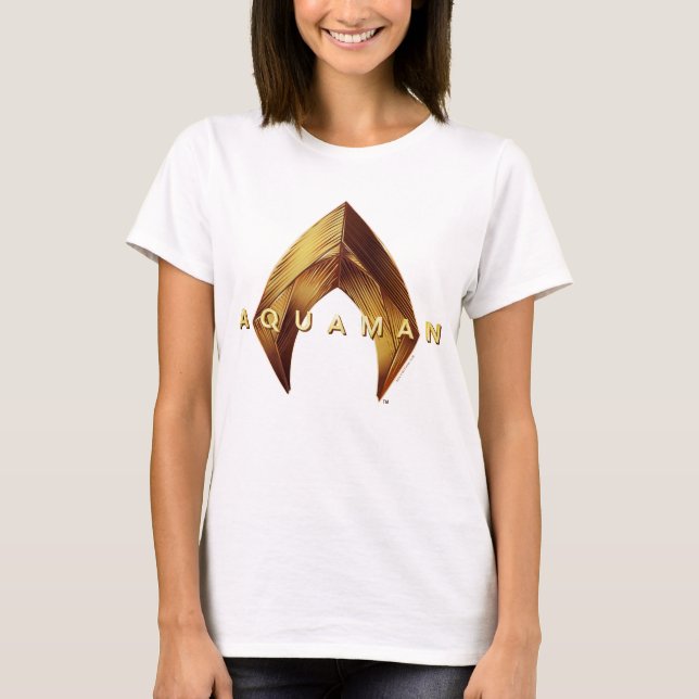 Aquaman | Golden Aquaman Logo T-Shirt (Front)