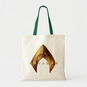Aquaman   Golden Aquaman Logo Tote Bag
