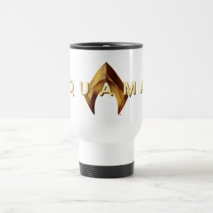Aquaman   Golden Aquaman Logo Travel Mug