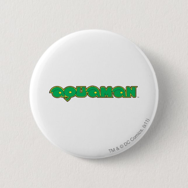 Aquaman Green Logo 6 Cm Round Badge (Front)