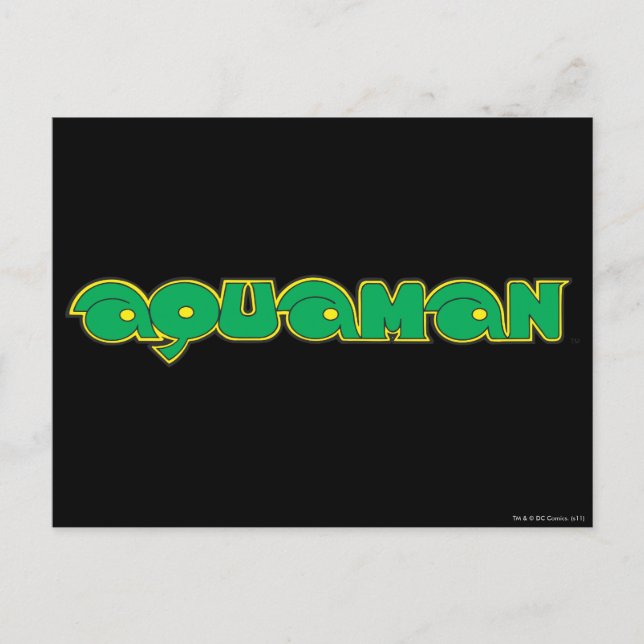 Aquaman Green Logo Postcard (Front)
