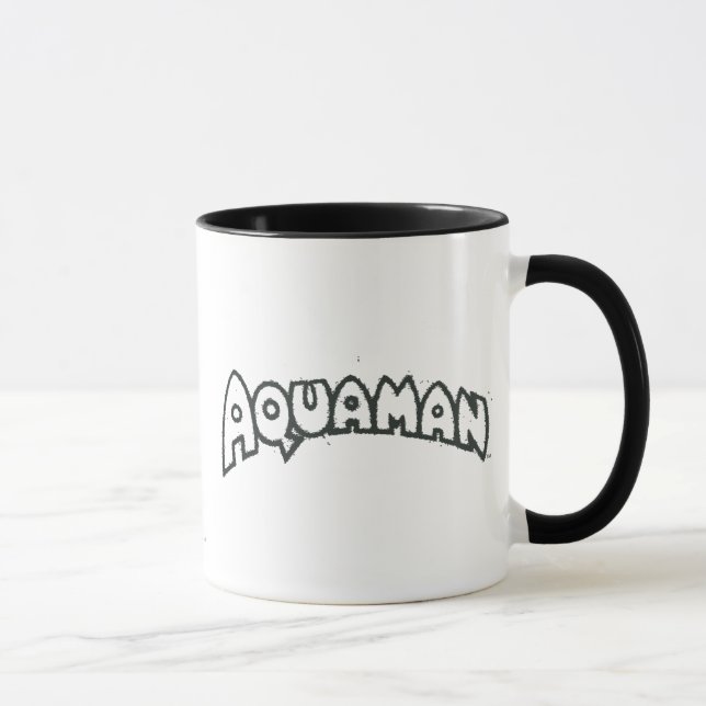 Aquaman Grunge Black Logo 2 Mug (Right)