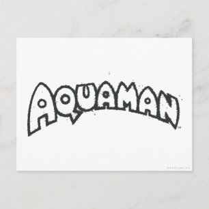 Aquaman Grunge Black Logo 2 Postcard