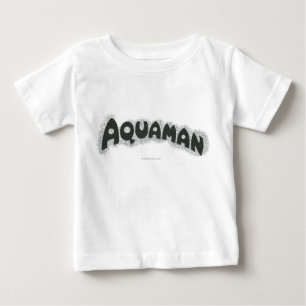 Aquaman Grunge Black Logo Baby T-Shirt