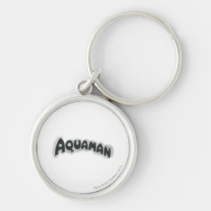Aquaman Grunge Black Logo Key Ring