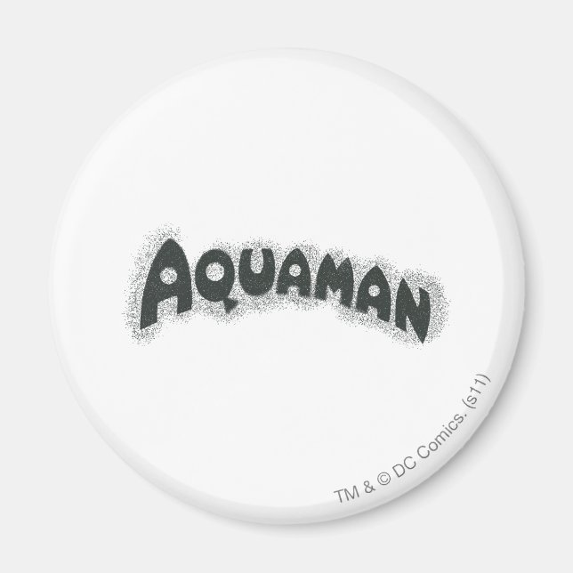 Aquaman Grunge Black Logo Magnet (Front)