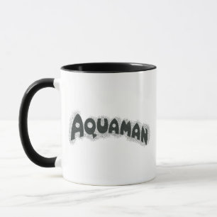 Aquaman Grunge Black Logo Mug