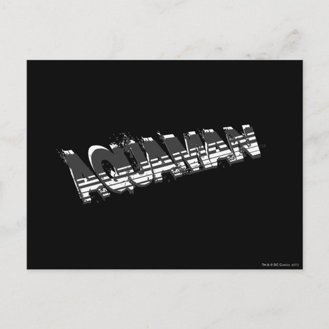 Aquaman Grunge Stripe Logo Postcard (Front)