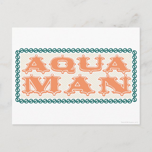 Aquaman It's Showtime! Letters Postcard (Front)