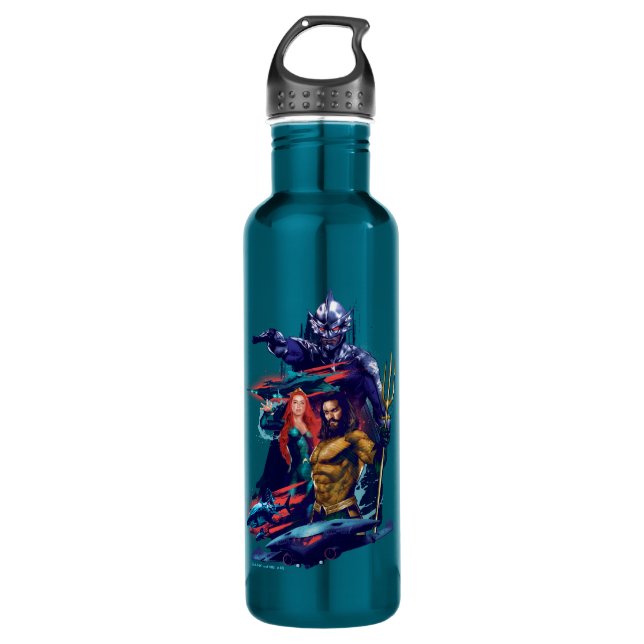 Aquaman | King Orm Versus Mera & Aquaman 710 Ml Water Bottle (Front)