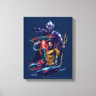 Aquaman   King Orm Versus Mera & Aquaman Canvas Print