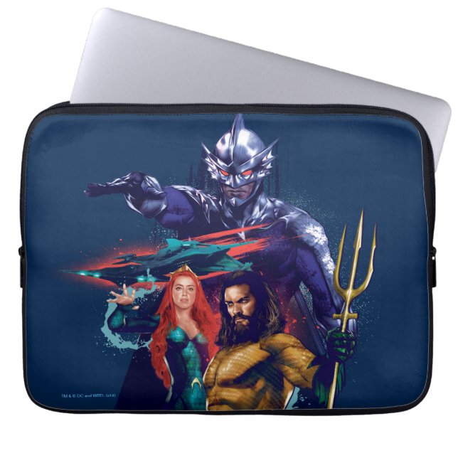 Aquaman | King Orm Versus Mera & Aquaman Laptop Sleeve (Front)