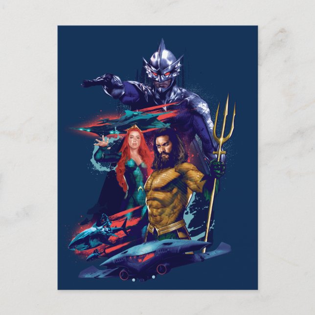 Aquaman | King Orm Versus Mera & Aquaman Postcard (Front)