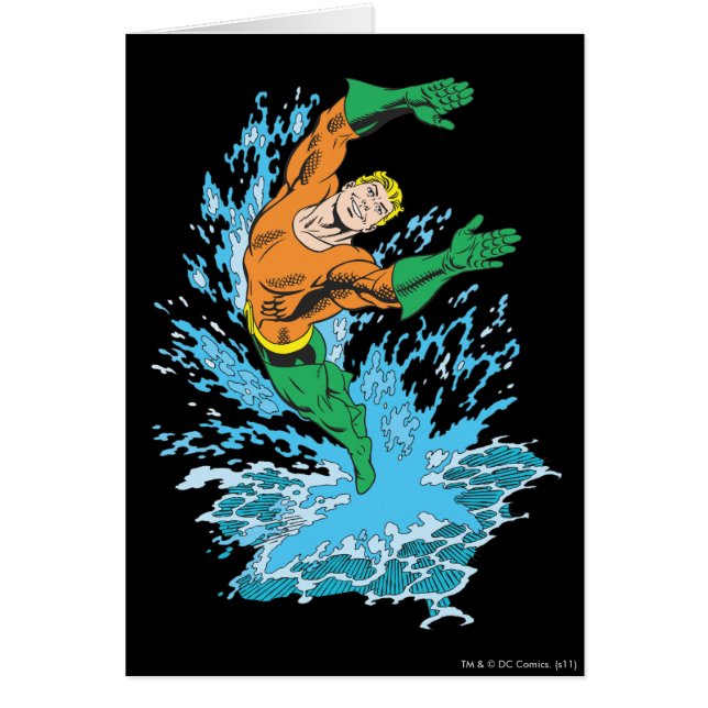Aquaman Leaps in Wave (Front)