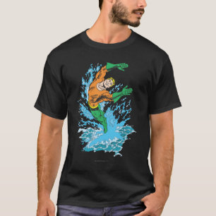 Aquaman Leaps in Wave T-Shirt