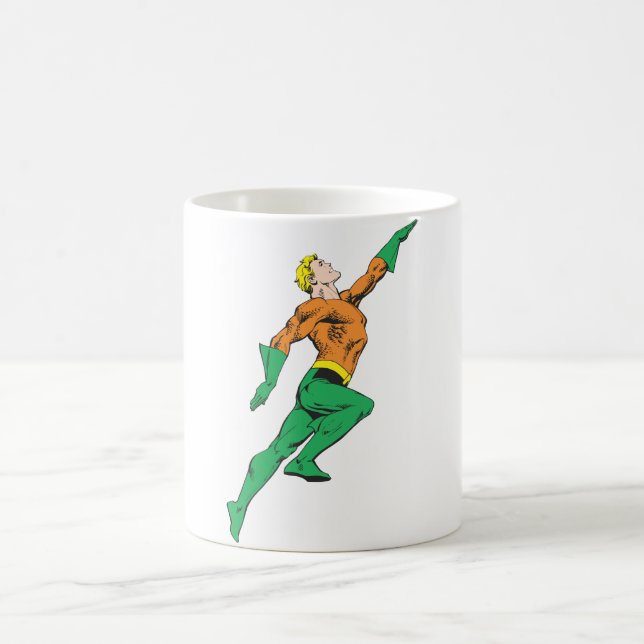 Aquaman Leaps Up Coffee Mug (Center)