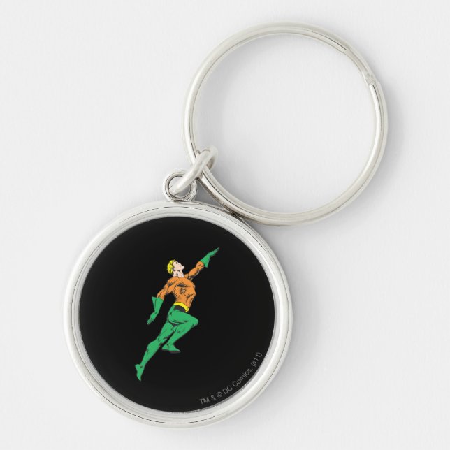 Aquaman Leaps Up Key Ring (Front)