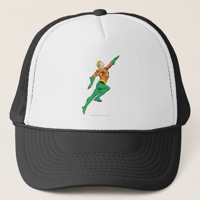 Aquaman Leaps Up Trucker Hat (Front)