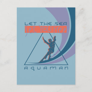 Aquaman Let The Sea Set You Free Invitation Postcard