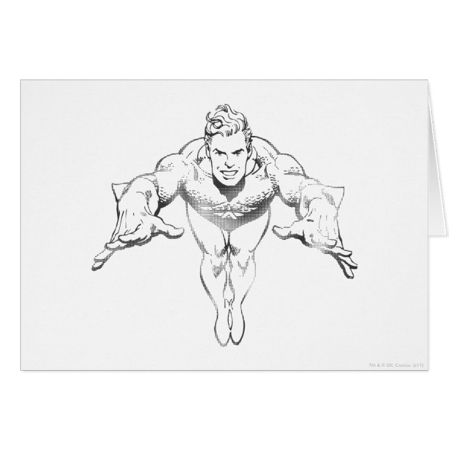Aquaman Lunging Forward BW (Front Horizontal)
