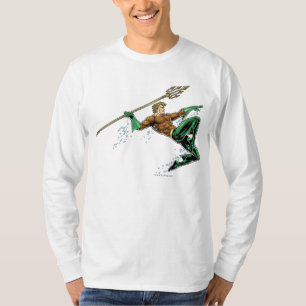 Aquaman Lunging with Spear T-Shirt