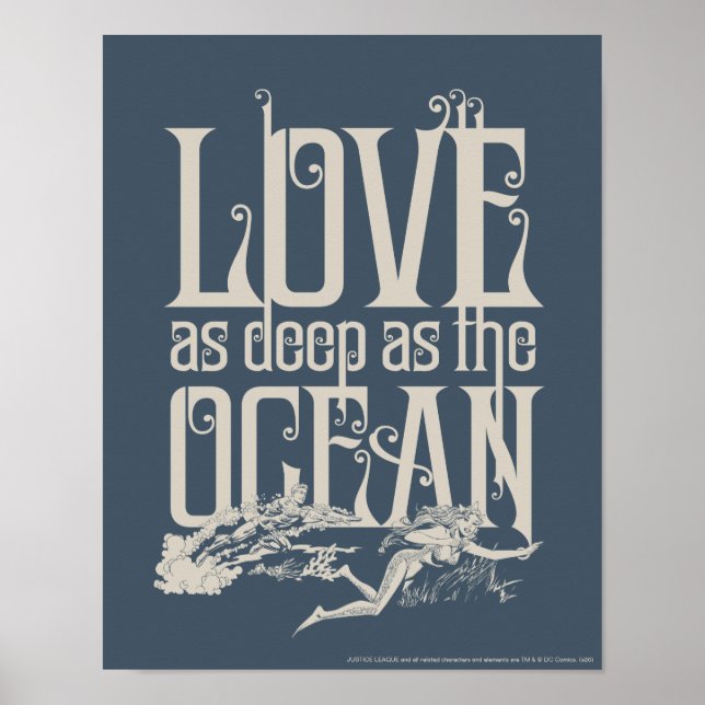Aquaman & Mera - Love As Deep As The Ocean Poster (Front)