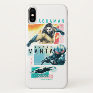 Aquaman   Modernist Aquaman & Black Manta Graphic iPhone X Case