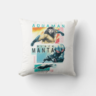 Aquaman   Modernist Aquaman & Black Manta Graphic Cushion