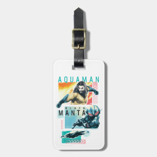 Aquaman | Modernist Aquaman & Black Manta Graphic Luggage Tag