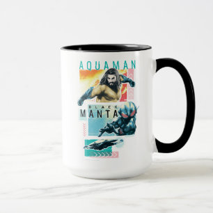 Aquaman   Modernist Aquaman & Black Manta Graphic Mug