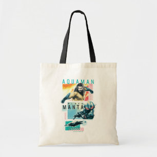 Aquaman Modernist Aquaman & Black Manta Graphic Tote Bag