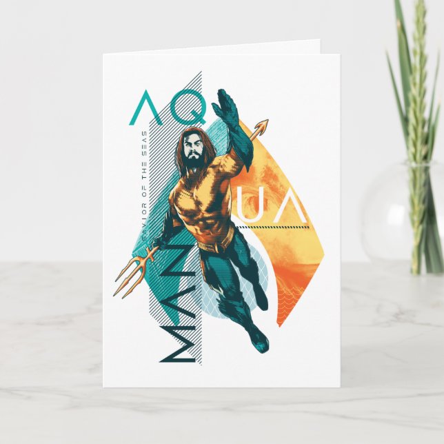 Aquaman | Modernist Aquaman Collage Card (Front)