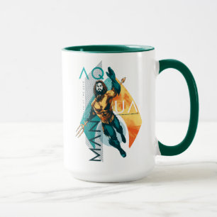 Aquaman   Modernist Aquaman Collage Mug