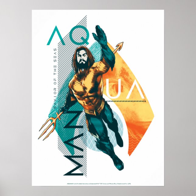 Aquaman | Modernist Aquaman Collage Poster (Front)
