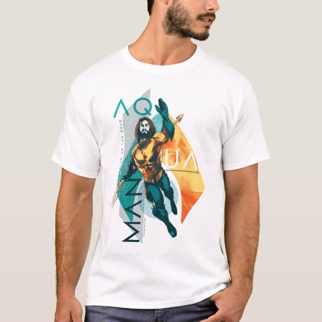 Aquaman | Modernist Aquaman Collage T-Shirt (Front)