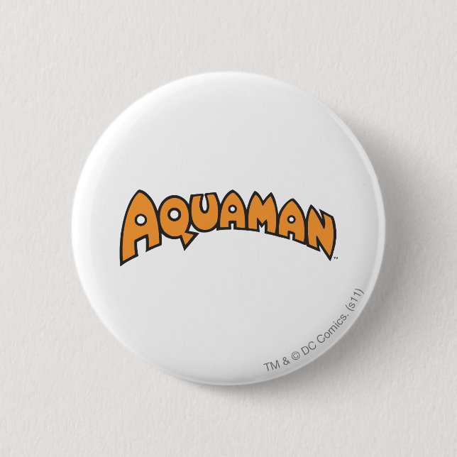 Aquaman Orange Logo 6 Cm Round Badge (Front)