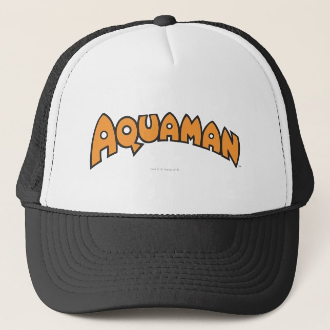 Aquaman Orange Logo Trucker Hat (Front)