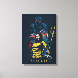 Aquaman Orin, Mera, and Black Manta Graphic Canvas Print